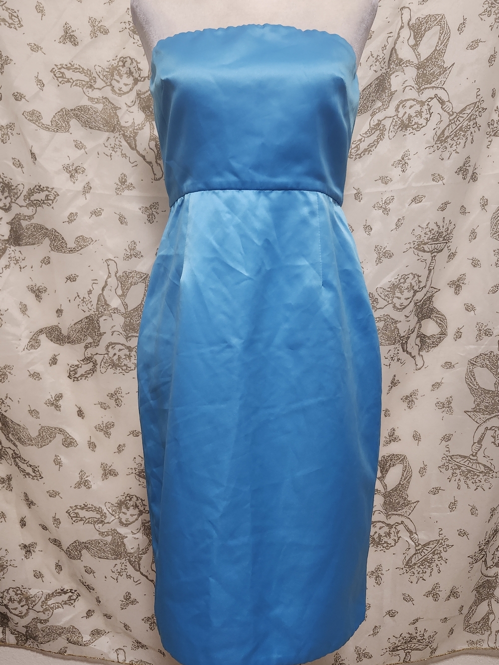 Camilyn Beth Teal Blue Strapless Cocktail Dress Sz 4